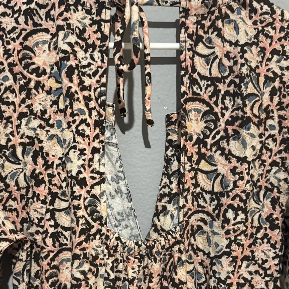 Free People Black and Cream Floral Jumpsuit coveralls I got a feeling